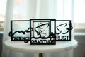 Islamic Table Top and Shelf Art with Arabic Words and English Translations - Dua, Sabr, Shukr,and Tawakkul | 3-Dimensional
